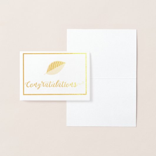 Gefeliciteerd Gold Leaf Afstuderen Afstuderen Chic Folie Kaarten (Display)