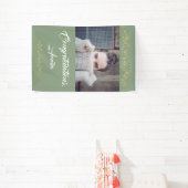 Gefeliciteerd Gold Ornament Foto Afstuderen Spandoek (Insitu)