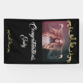 Gefeliciteerd Gold Ornamenten Foto Afstuderen Spandoek (Horizontaal)