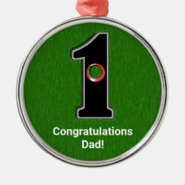 Gefeliciteerd Golfer Hole in One Gepersonaliseerd Metalen Ornament