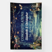 Gefeliciteerd Gotische Halloween Bruiloft Spandoek (Verticaal)