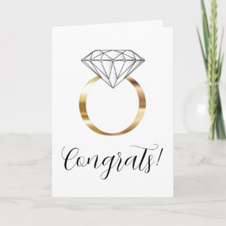 Gefeliciteerd Gouden Diamanten Trouwring Kaart