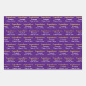 Gefeliciteerd Gouden Paarse Klasse van 20xx Naam Inpakpapier Vel (Voorkant 2)