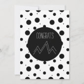 Gefeliciteerd Grad Abstract Monochroom Stippen Ber Kaart (Voorkant)