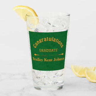 Gefeliciteerd Grad Gouden & Groene Glas Tumbler