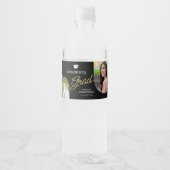 Gefeliciteerd Grad Script Modern Arch 2 Foto Waterfles Etiket (Voorkant)