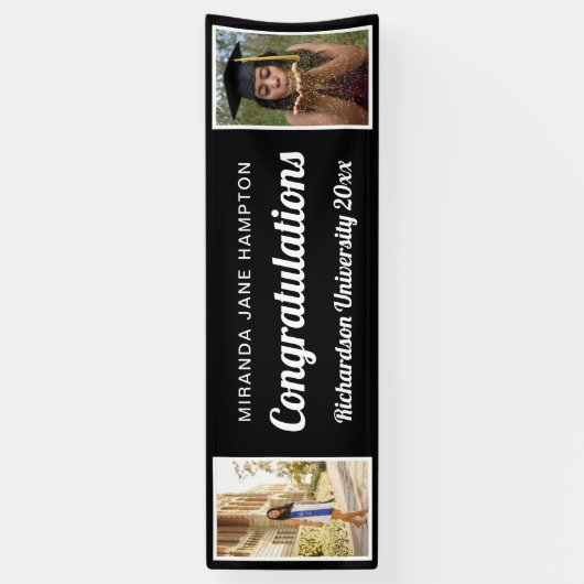 Gefeliciteerd GraduatePhoto Spandoek (Verticaal)