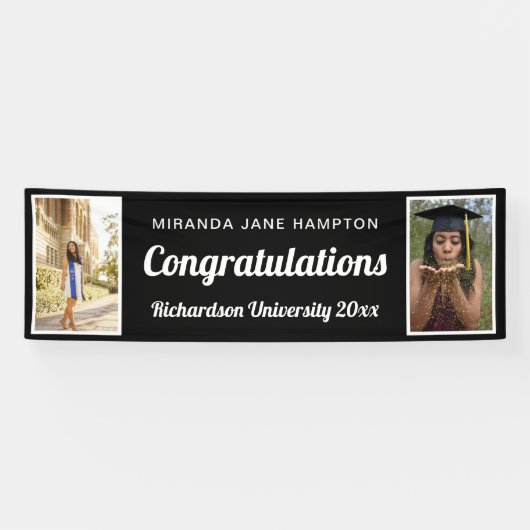 Gefeliciteerd GraduatePhoto Spandoek (Horizontaal)