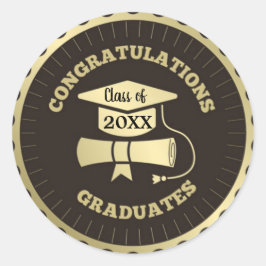 Gefeliciteerd Graduates Classic Round Sticker