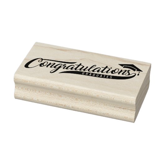 Gefeliciteerd Graduates Rubberstempel (Stempel)