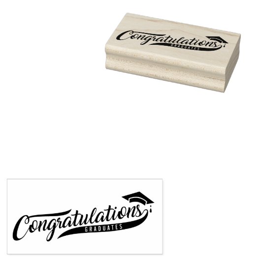 Gefeliciteerd Graduates Rubberstempel (Gestempeld)