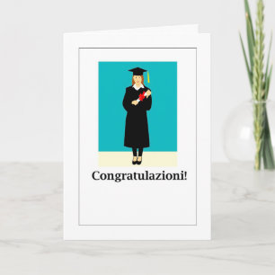 Gefeliciteerd! - Graduatie Cap and Gown Feestdagen Kaart
