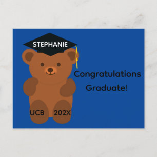 Gefeliciteerd Graduation Bear #1 Ansichtkaart Briefkaart