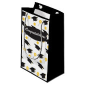 Gefeliciteerd Graduation Cap ballonpatroon Klein Cadeauzakje (Voorkant Gekanteld)