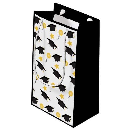 Gefeliciteerd Graduation Cap ballonpatroon Klein Cadeauzakje (Achterkant Gekanteld)