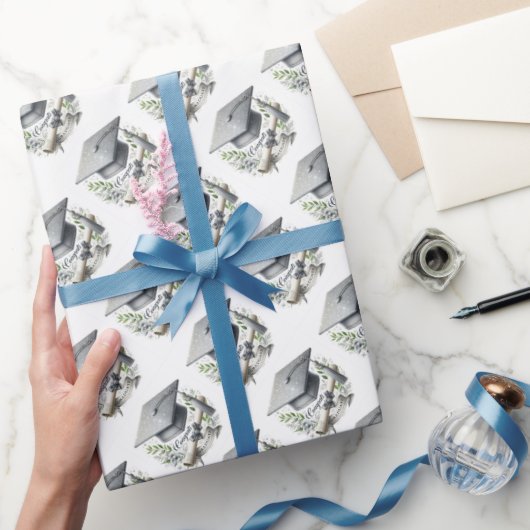 Gefeliciteerd, Graduation Cap en diploma Cadeaupapier (Geschenken)