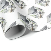 Gefeliciteerd, Graduation Cap en diploma Cadeaupapier (Rol Hoek)
