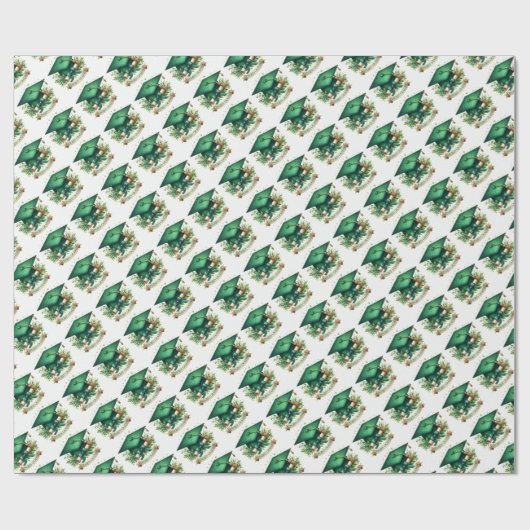 Gefeliciteerd, Graduation Cap en diploma Cadeaupapier (Vlak)