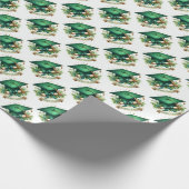 Gefeliciteerd, Graduation Cap en diploma Cadeaupapier (Hoek)