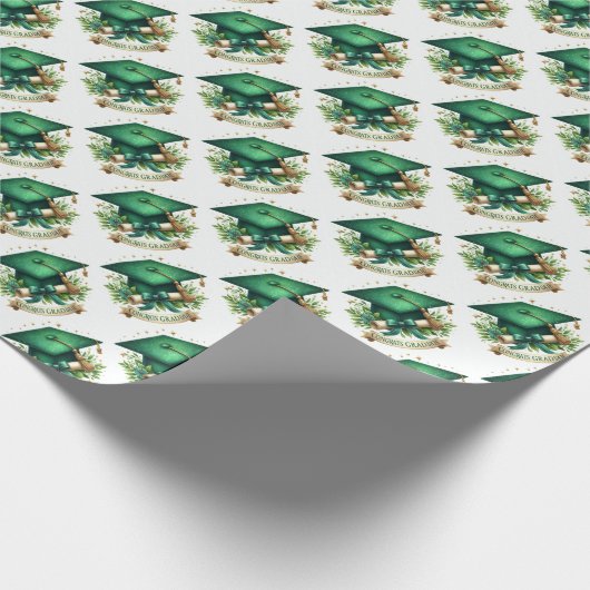 Gefeliciteerd, Graduation Cap en diploma Cadeaupapier (Hoek)