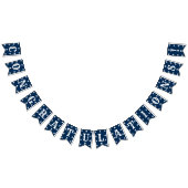 Gefeliciteerd Graduation Party Blue White Decor Vlaggetjes (Alle)