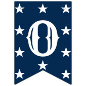 Gefeliciteerd Graduation Party Blue White Decor Vlaggetjes (Tweede vlag)