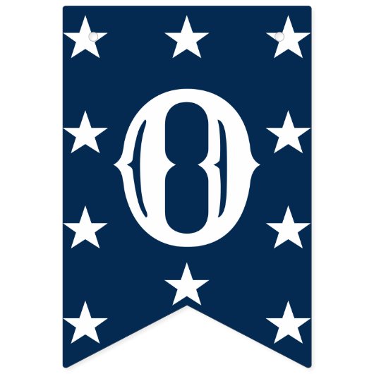 Gefeliciteerd Graduation Party Blue White Decor Vlaggetjes (Tweede vlag)