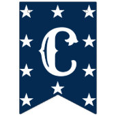 Gefeliciteerd Graduation Party Blue White Decor Vlaggetjes (Eerste vlag)