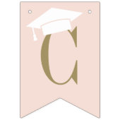 Gefeliciteerd Graduation Party Blush Roze Goud Vlaggetjes (Eerste vlag)