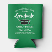 Gefeliciteerd Graduation Party Modern Green White  Blikjeskoeler (Voorkant)