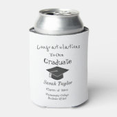 Gefeliciteerd Graduation Party Modern Pet Tassel Blikjeskoeler (Blikje Voorkant)