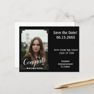 Gefeliciteerd Graduation Party Save The Date Kaart