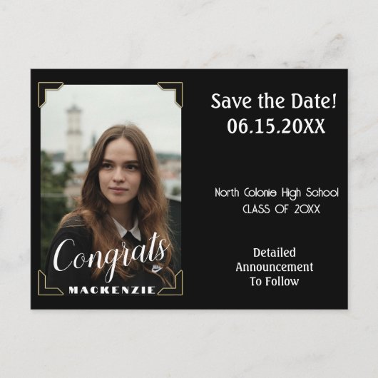 Gefeliciteerd Graduation Party Save The Date Kaart (Voorkant)