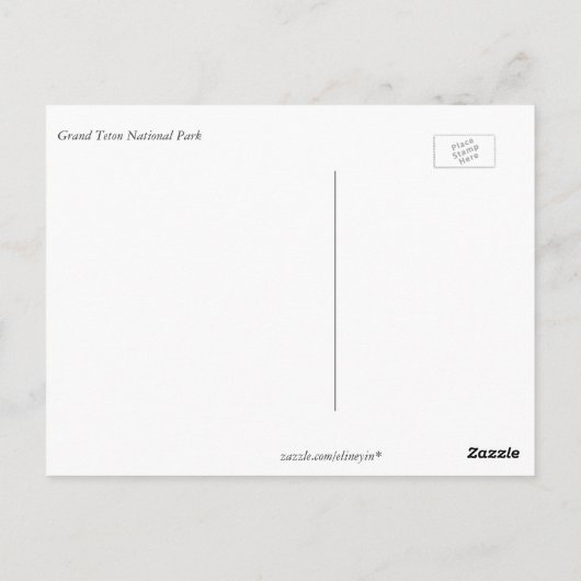 Gefeliciteerd, Grand Teton National Park Briefkaart (Achterkant)