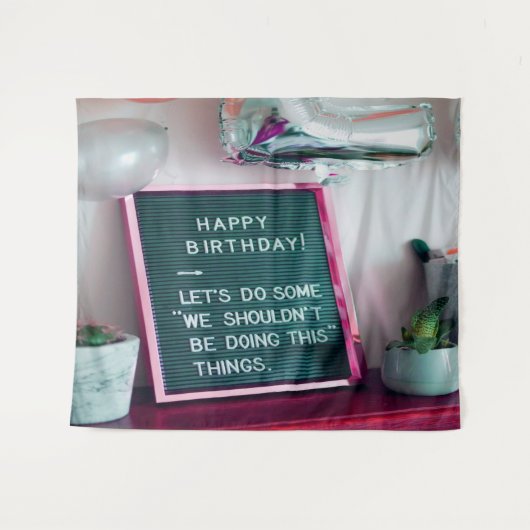 Gefeliciteerd! Grappige ondeugende problemen Wandkleed (Voorkant (horizontaal))