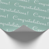 Gefeliciteerd Green Script Wedding Shower Cadeaupapier (Hoek)