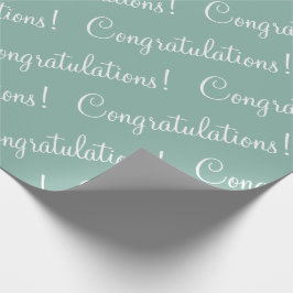Gefeliciteerd Green Script Wedding Shower Cadeaupapier