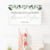 Gefeliciteerd Greenery Banner Wedding Decoration (Insitu)