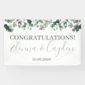 Gefeliciteerd Greenery Banner Wedding Decoration (Horizontaal)