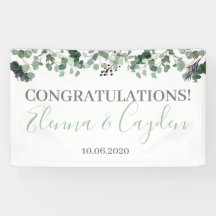 Gefeliciteerd Greenery Banner Wedding Decoration