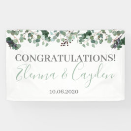 Gefeliciteerd Greenery Banner Wedding Decoration