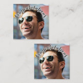 GEFELICITEERD grijze OVERLAY-TEXT Enclosurekaart Informatiekaartje (Voorkant / Achterkant)