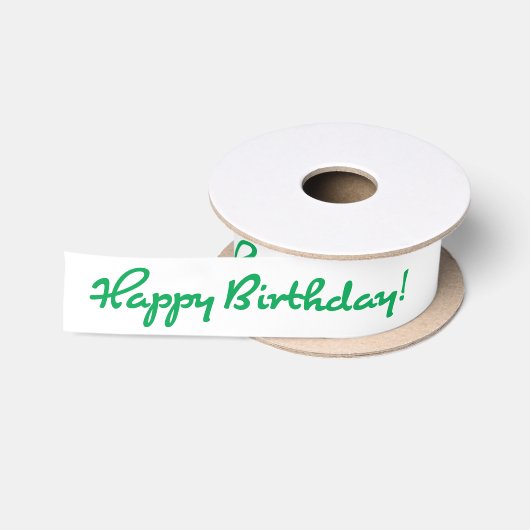Gefeliciteerd! Groen Casual Medium Script Satijnen Lint (Spoel)