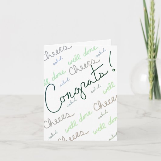Gefeliciteerd! (Groen/Wit interieur) Kaart (Voorkant)