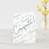 Gefeliciteerd! (Groen/Wit interieur) Kaart (Gele Bloem)
