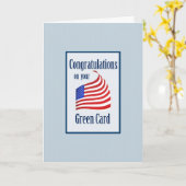 Gefeliciteerd Groene kaart Amerikaanse vlag (Gele Bloem)