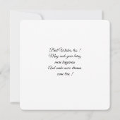 Gefeliciteerd Groet Flat Kaart (Achterkant)