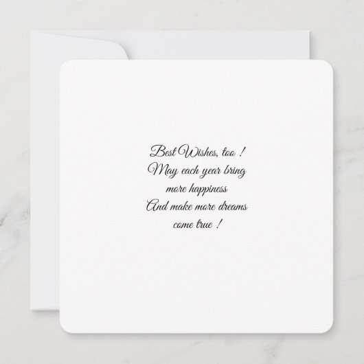 Gefeliciteerd Groet Flat Kaart (Achterkant)