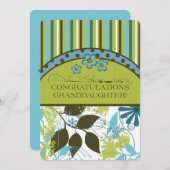 Gefeliciteerd, grootdochter Aqua Foliage (Voorkant / Achterkant)