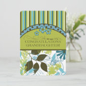 Gefeliciteerd, grootdochter Aqua Foliage (Staand voorkant)